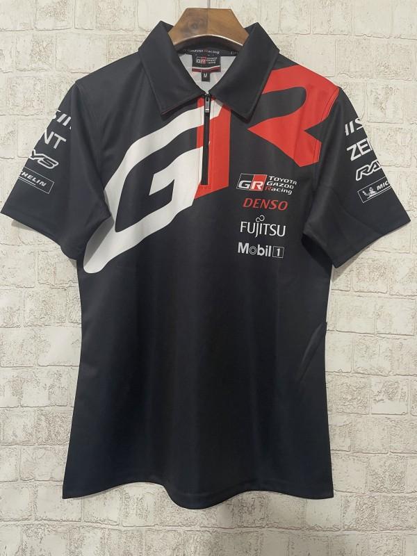 2024 F1 Toyota Gazoo Racing Black with Red and White GR Logo Motorsports Polo