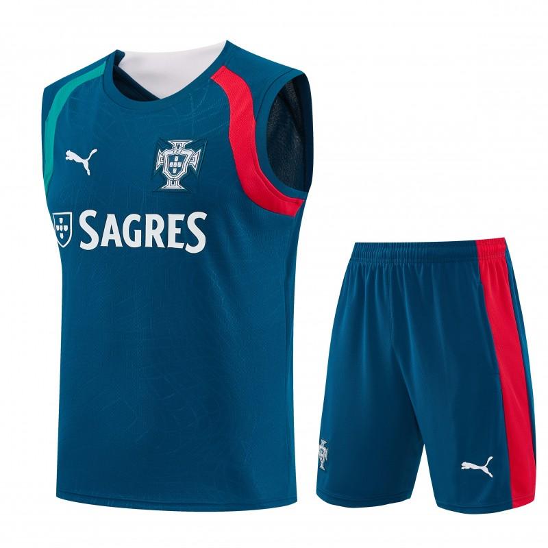 26/27 Portugal Dark Teal Sleeveless Training Vest +Shorts Set