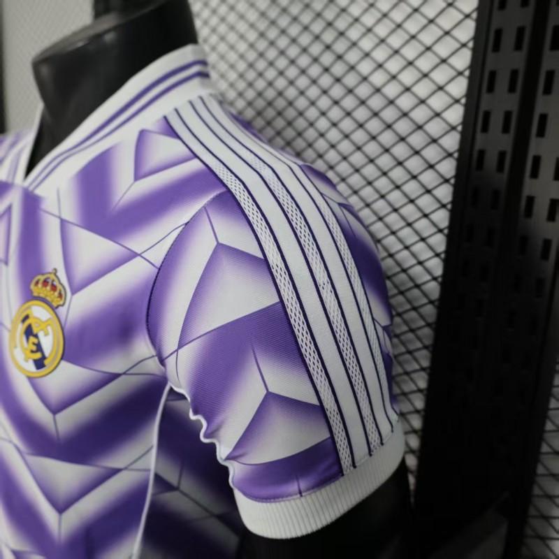 25/26 Player Version Real Madrid Third Purple with Chevron Gradient Pattern Jersey