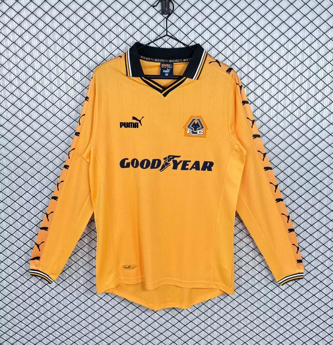 Retro 98/99 Wolverhampton Wanderers Home Long Sleeve Jersey