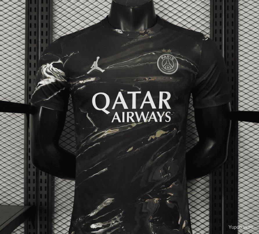 Player Version 2 Stars 25/26 PSG × Jordan Brand Third Black Jersey With Champions of Europe 2026 Printing
