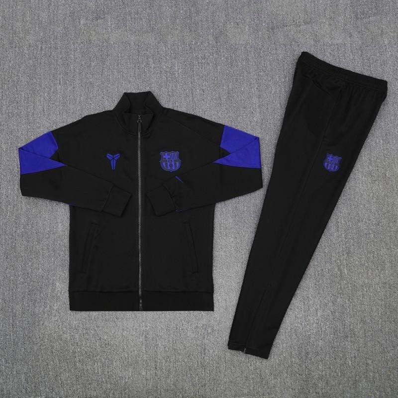 25/26 Barcelona Black/Blue Full Zipper Jacket +Long Pants