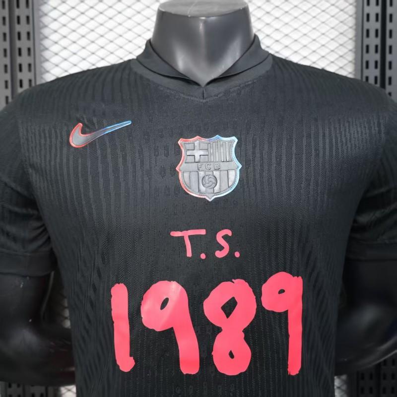 Player Version 25/26 FC Barcelona Black with Pink "T.S. 1989" Jersey