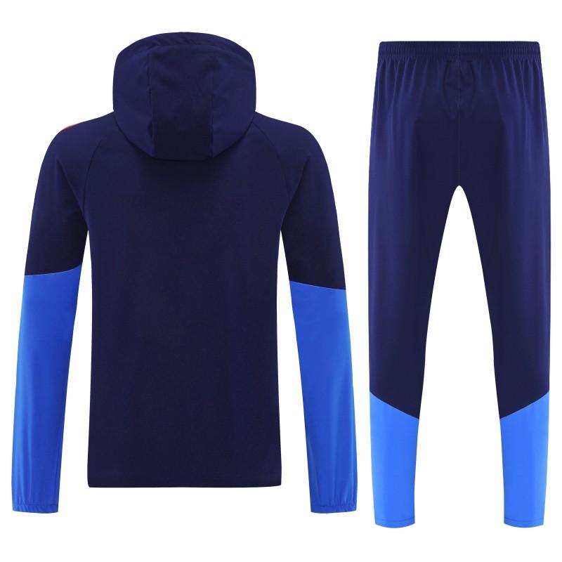 26/27 Colombia Navy Blue Full Zipper Hooded Jacket Tracksuit + Long Pants
