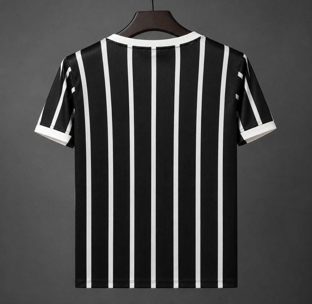 25/26 Corinthians Away Black White Pinstripes Jersey