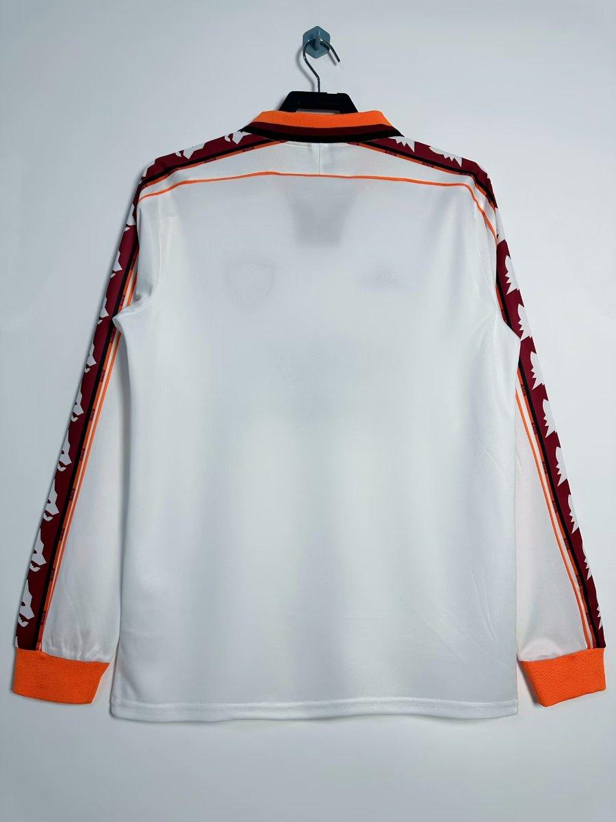 Retro 98/99 Roma Away White Long Sleeve Jersey