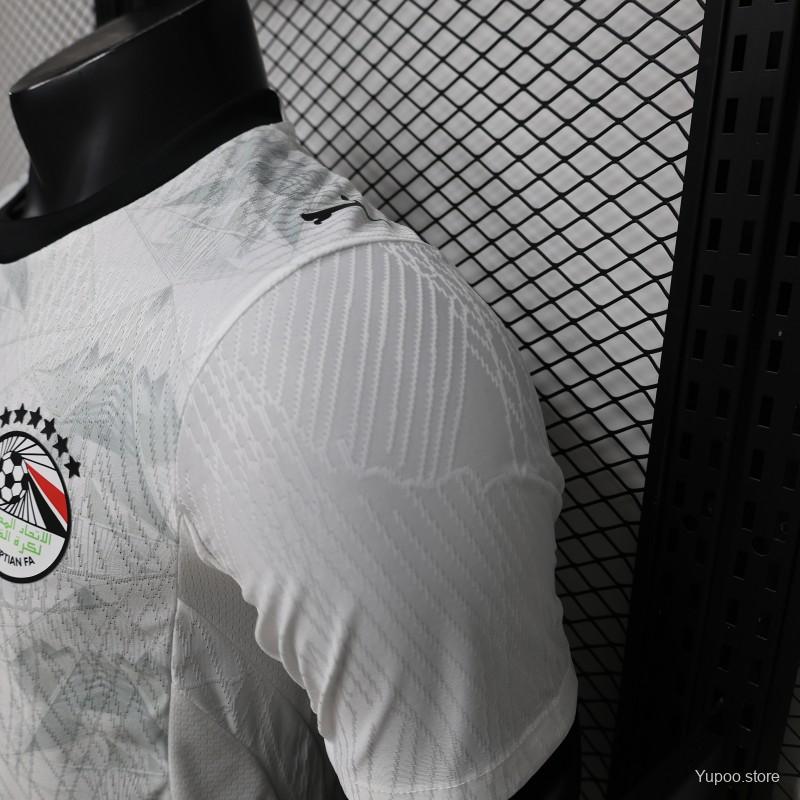 Player Version 2026 Egypt White with Grey Away Jersey