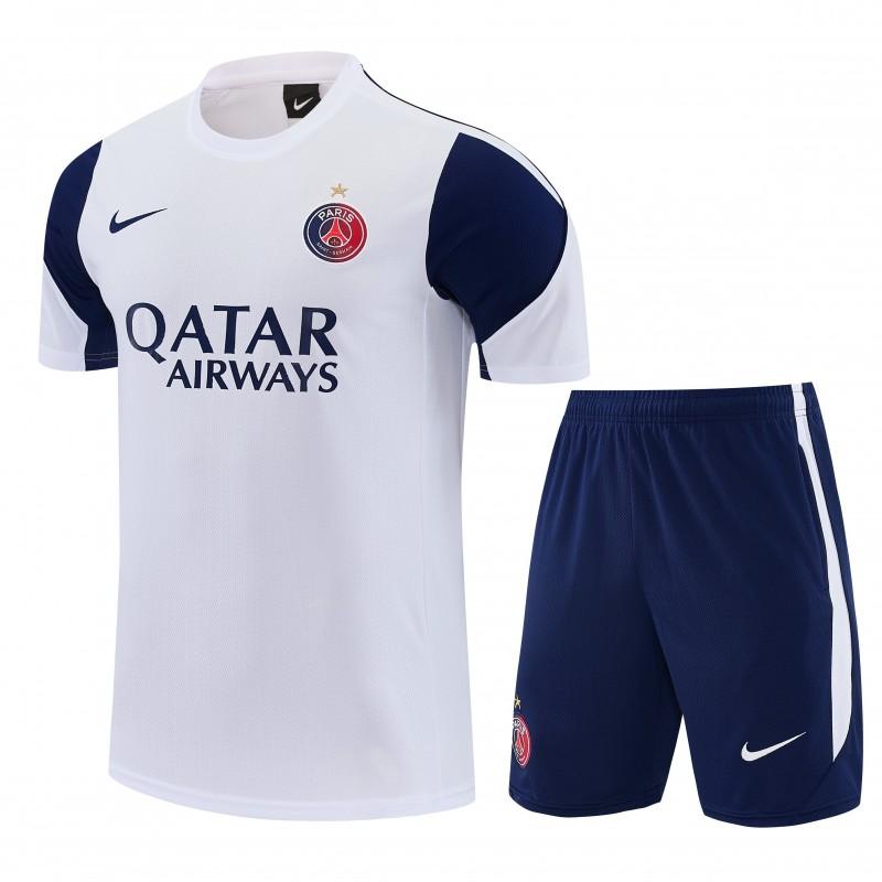 26/27 Paris Saint-Germain White Short Sleeve+Soccer Shorts