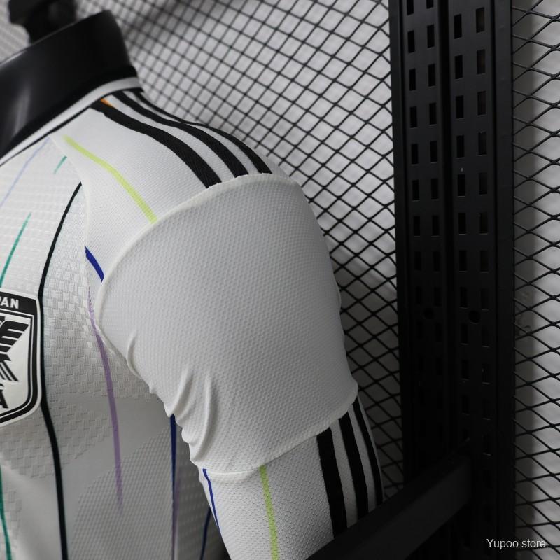 Player Version 2026 Japan Special Edition White with Rainbow Pinstripe Long Sleeve Jersey