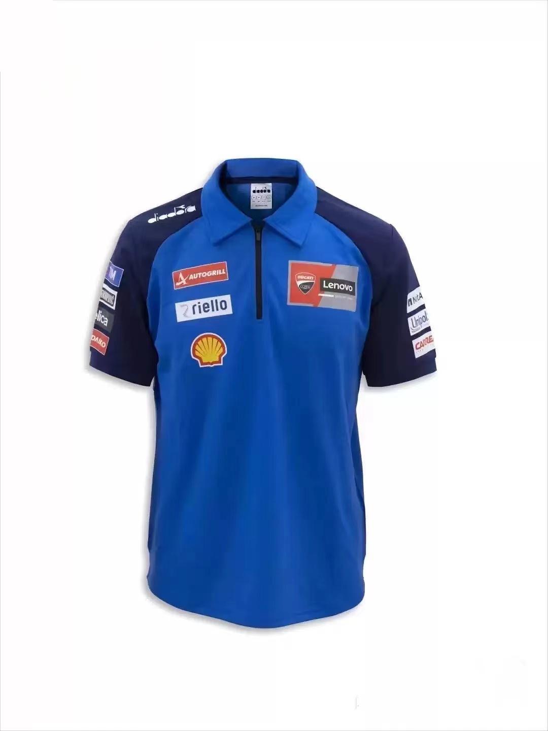 2024 F1 Ducati Corse Blue with Navy Sleeves Racing Motorsports Polo