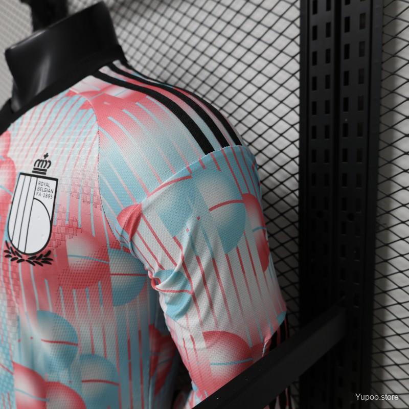 Player Version 26/27 Belgium Frozen Blue & Pink Away Long Sleeve Jersey