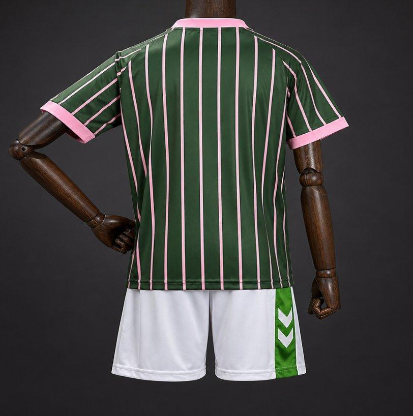 26/27 Kids Real Betis Balompié Dark Forest Green with Pink Pinstripe Polo Collar Special Edition Jersey
