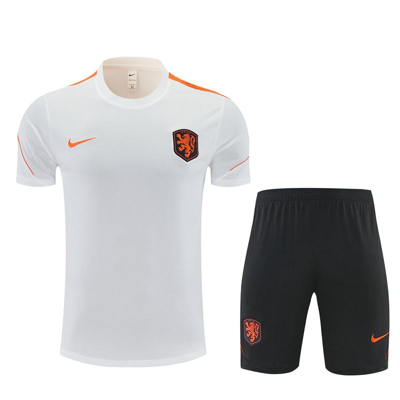 26/27 Netherlands Home White Short Sleeve + Soccer Shorts