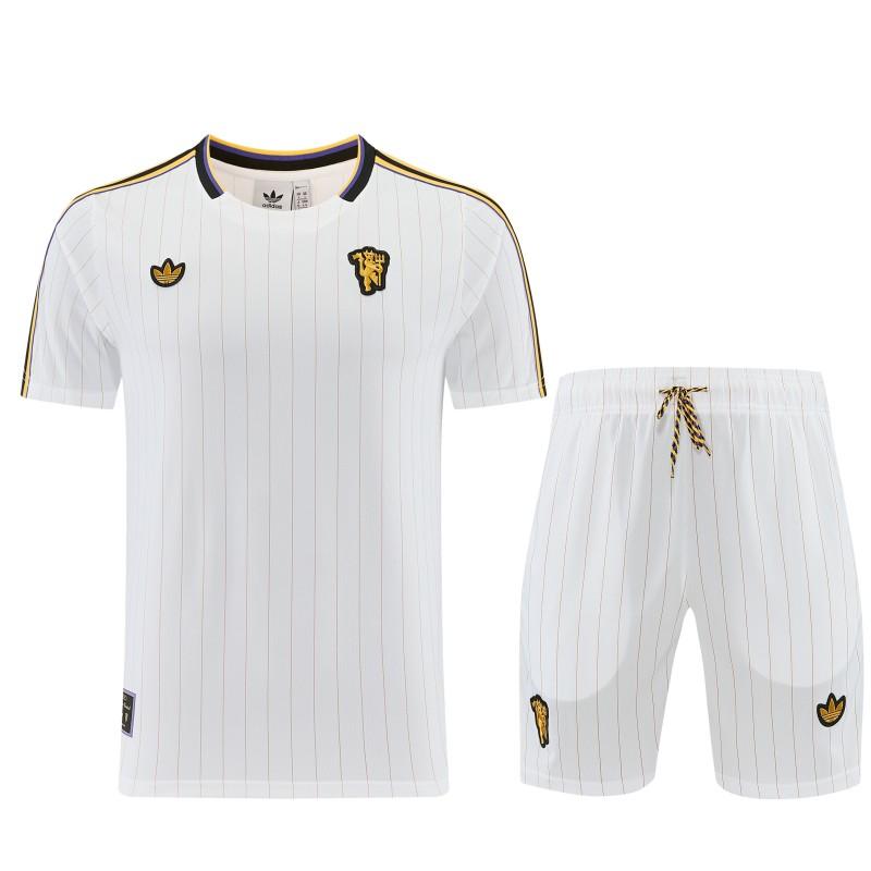 26/27 Manchester United White Short Sleeve+Soccer Shorts