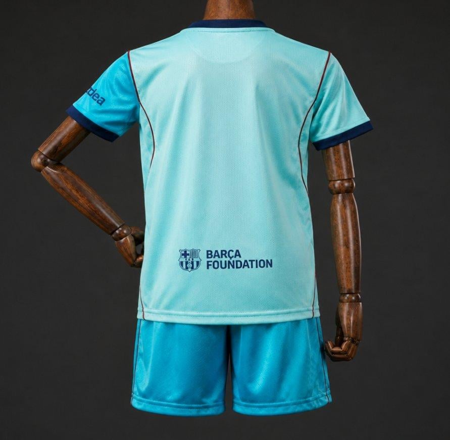 26/27 Kids Barcelona Teal Third Jersey Kit