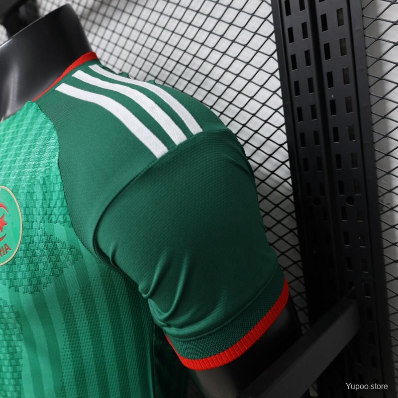 Player Version 26/27 Algeria Away Green with Tonal Vertical Stripe Jersey
