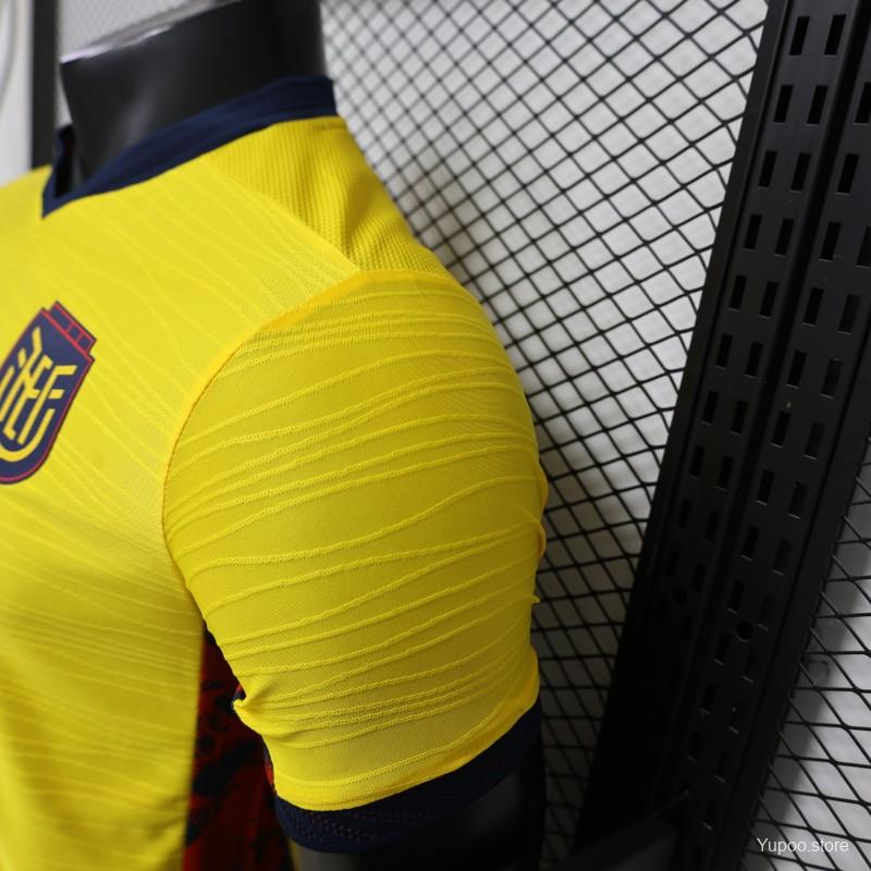 Player Version 2026 Ecuador Yellow with Tonal Wave Home Jersey