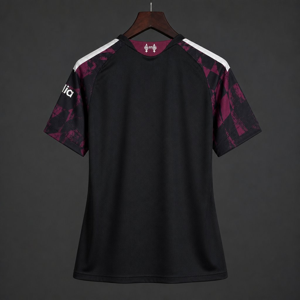 26/27 Womens Liverpool Third Black with Burgundy Jersey