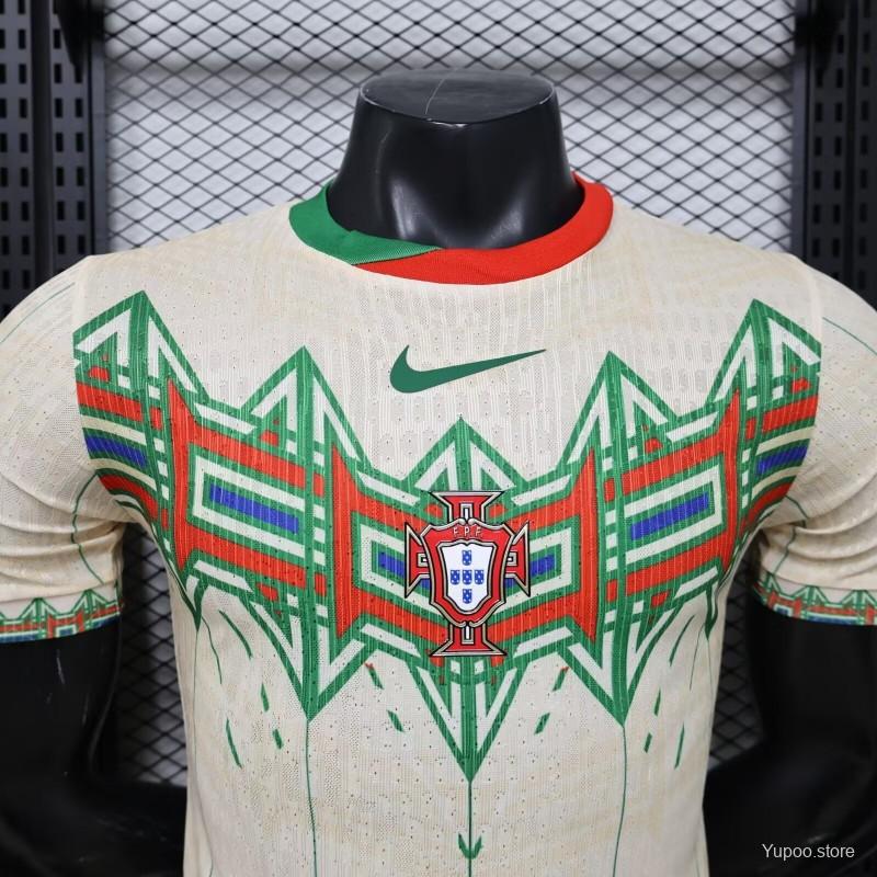 Player Version 2026 Portugal Cream with Geometric Tribal Pattern Special Edition Jersey