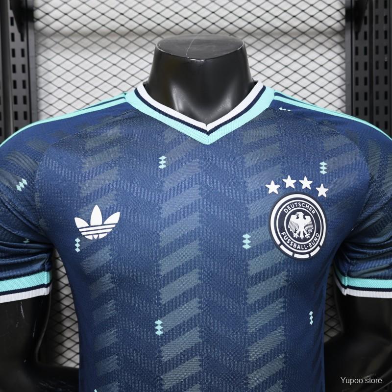 Player Version 2026 Germany Navy Blue with Zigzag Pattern Away Jersey
