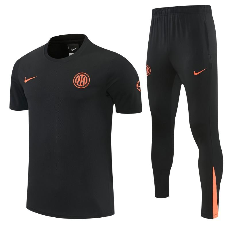 26/27 Inter Milan Black Short Sleeve Tracksuit + Long Pants
