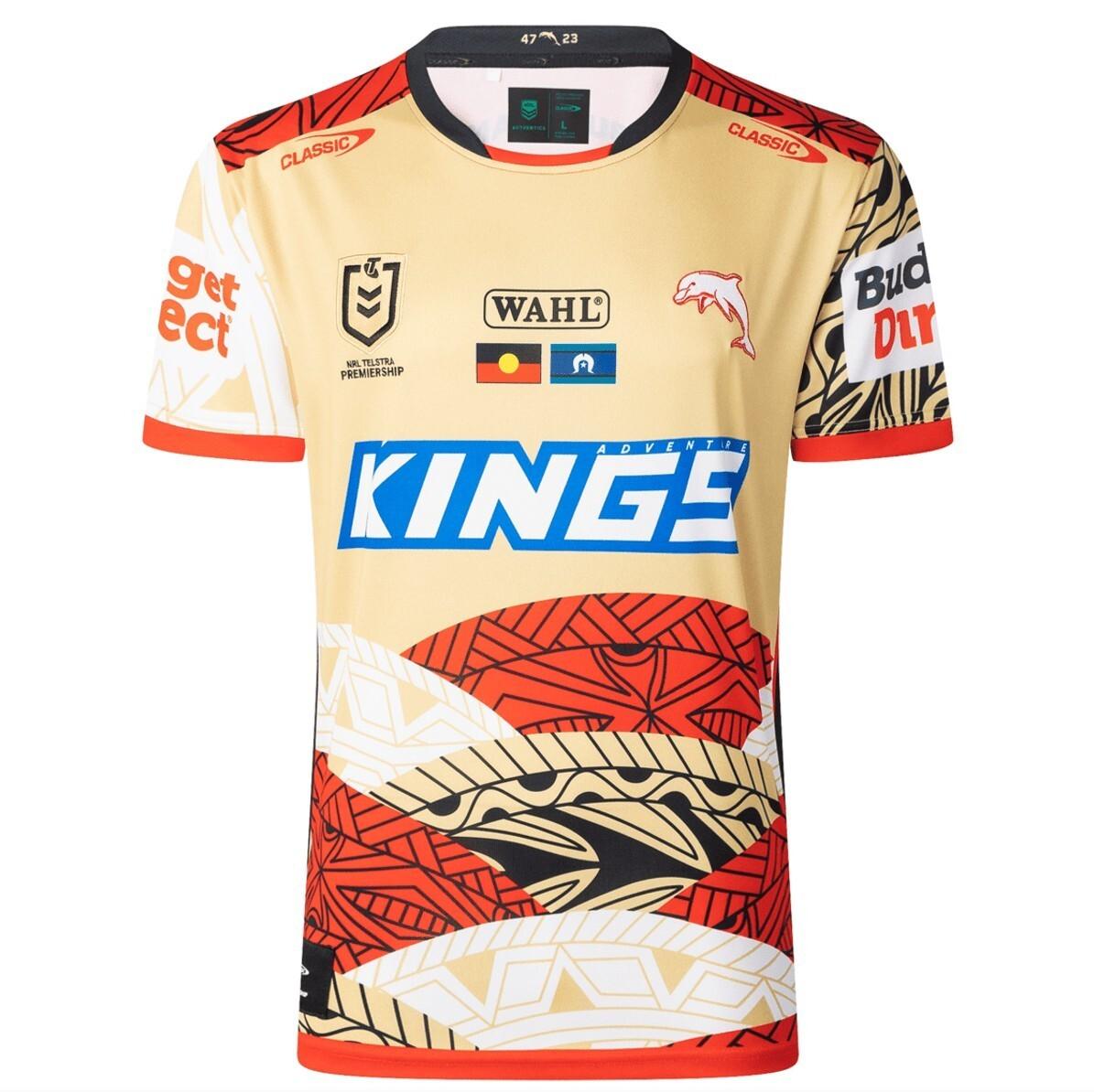 25/26 Dolphins Gold with Indigenous Round Art Jersey