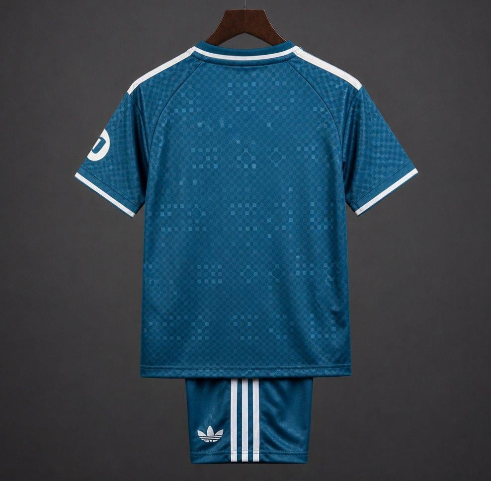 26/27 Kids Real Madrid Teal Away Jersey Kit