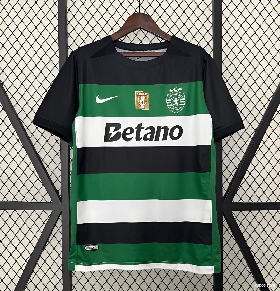 24/25 Sporting Lisbon Away Jersey With Champion Printing