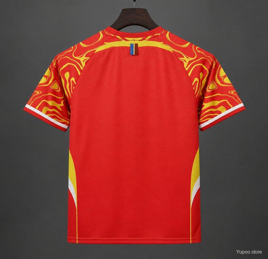 2026 DR Congo Red with Yellow Third Jersey
