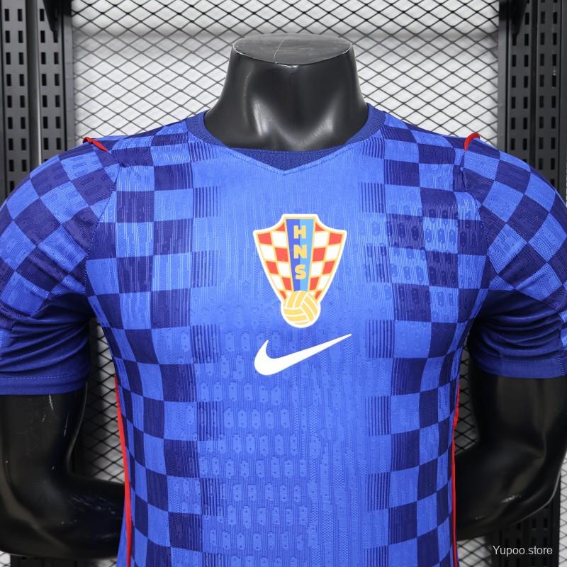 Player Version 2026 Croatia Away Blue Jersey