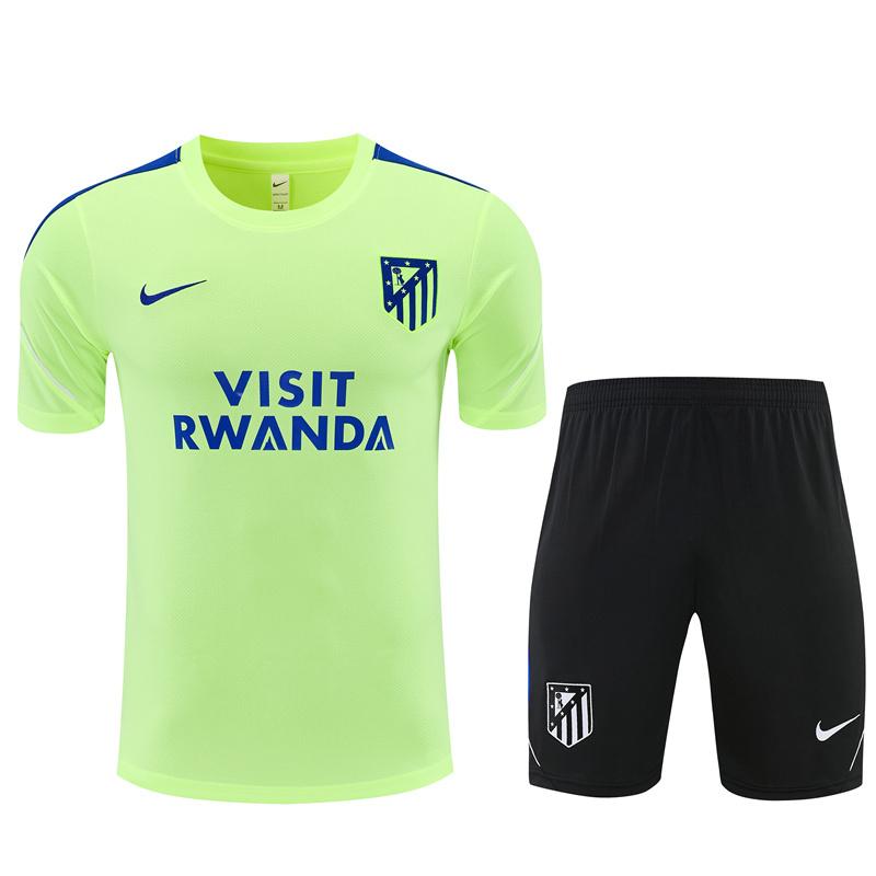 2026 Atletico Madrid Fluorescent Green Short Sleeve+Soccer Shorts