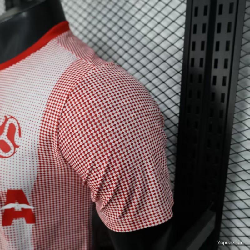 2025 Player Version Canada Away White with Red Halftone Gradient Pattern World Cup Commemorative Jersey