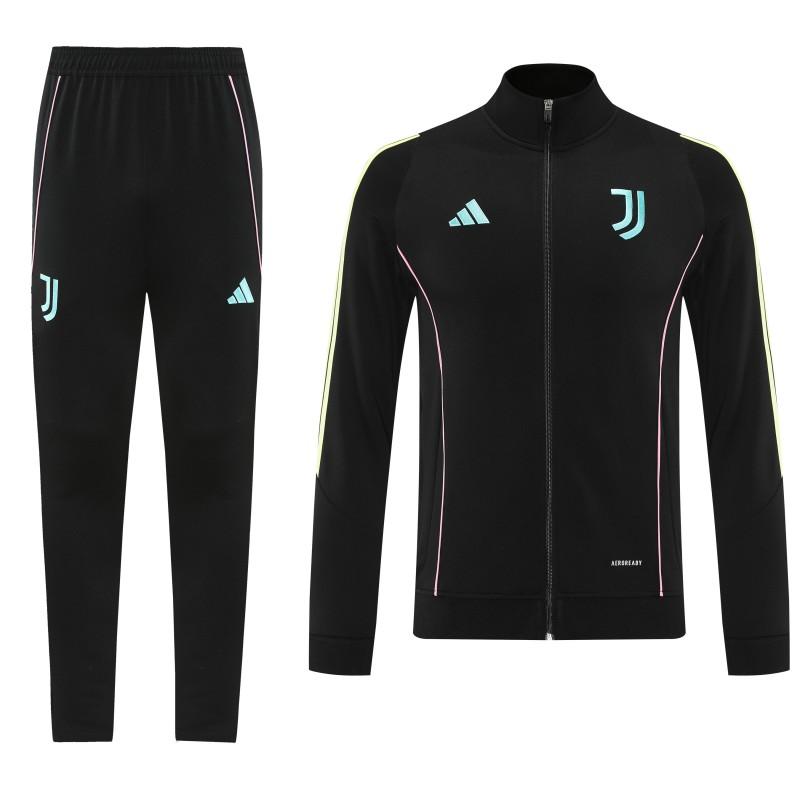 25/26 Juventus Black Full zipper Jacket Tracksuit+ long pants