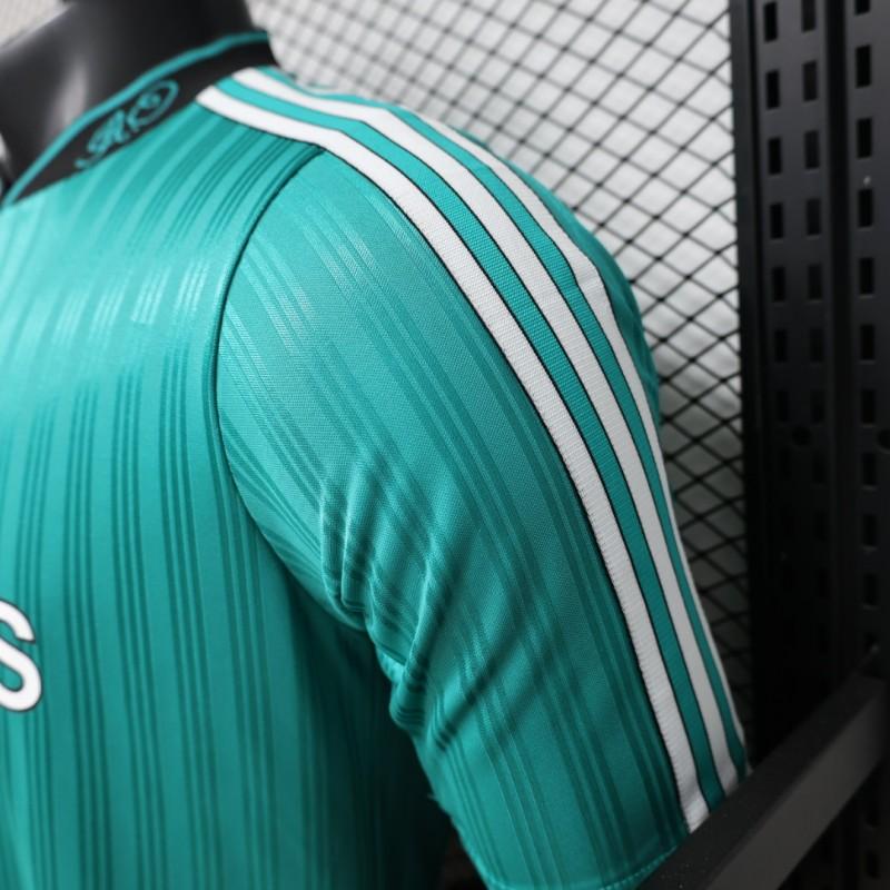 Player Version 2026 Adidas Originals Retro Style Teal Green Stripe Football Jersey