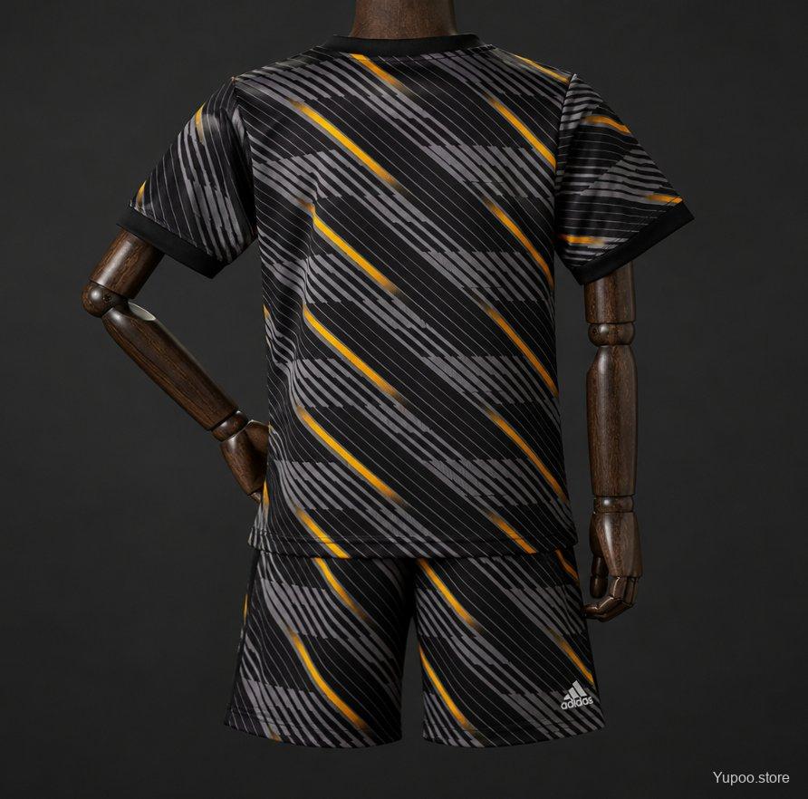 2026 Kids France Black with Orange Away Jersey