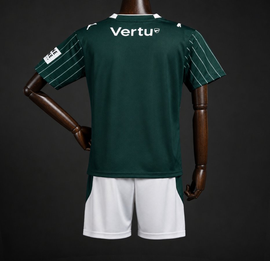 26/27 Kids Plymouth Argyle Green with White Pinstripe Home Jersey Kit
