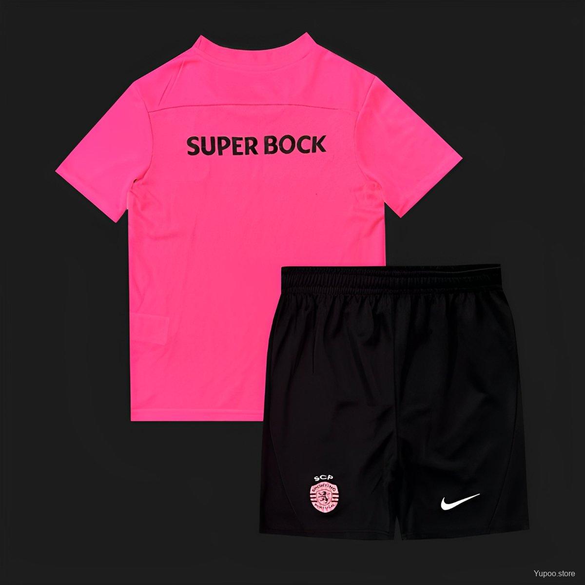24/25 Kids Sporting Lisbon Pink October Jersey