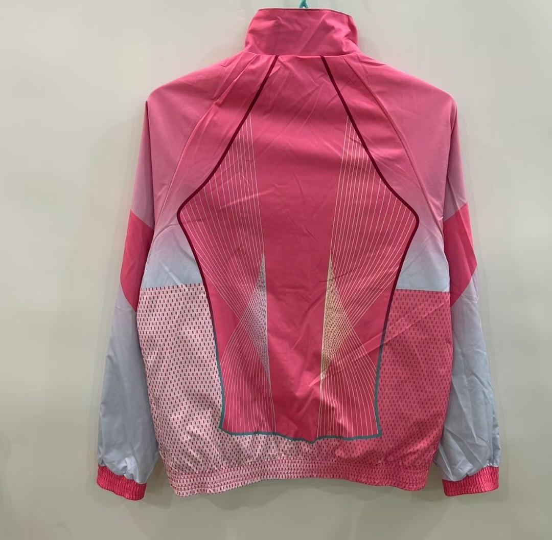 25/26 FC Barcelona Teal & Pink Training Windbreaker with Geometric Pattern