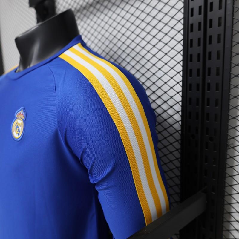 Player Version 2026 Real Madrid Blue Long Sleeve Adidas Originals Retro Special Edition Jersey
