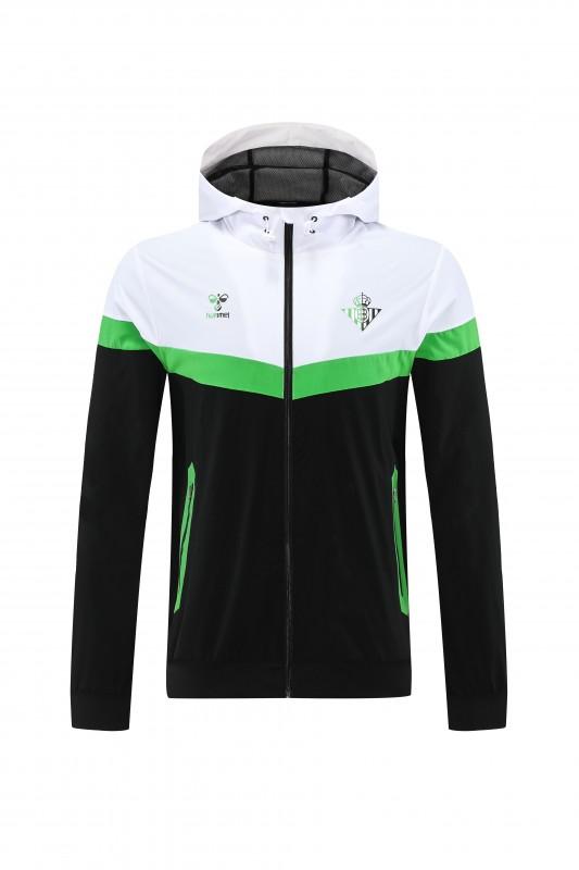 25/26 Real Betis White Black Green Full zipper Jacket Tracksuit+ long pants