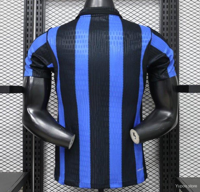 Player Version 26/27 Inter Milan Home Black & Blue Stripe Jersey
