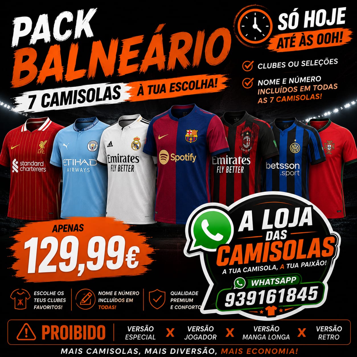 Pack Balneário = 129,99€ (Ler descrição)