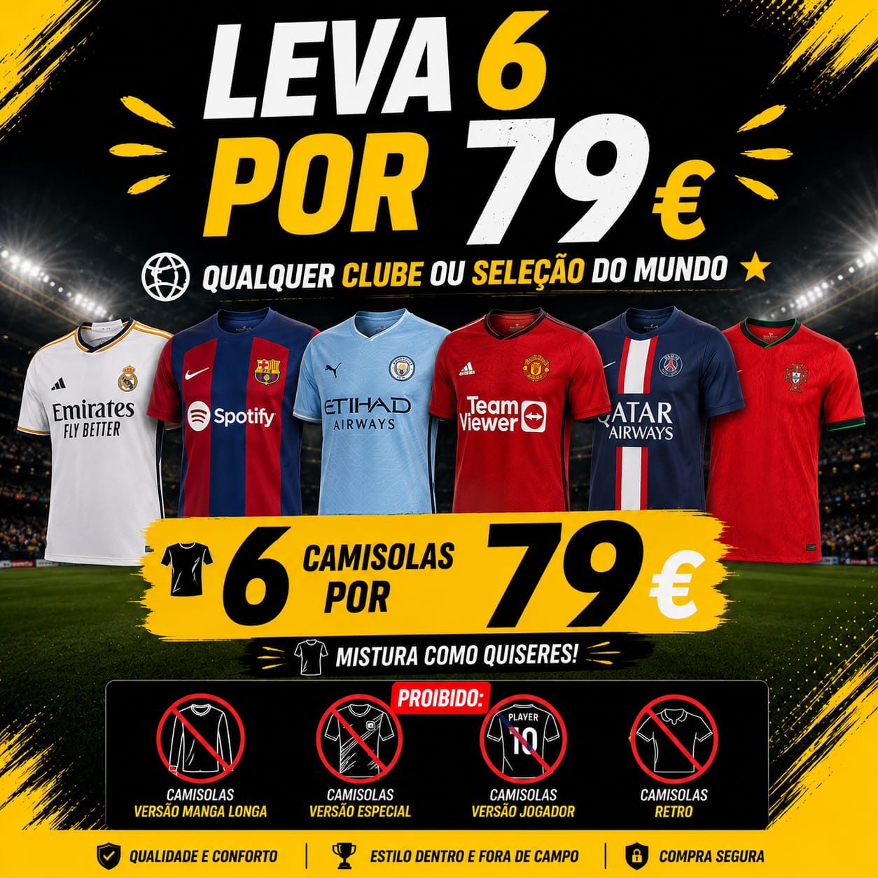 6 CAMISOLAS = 79€ (Ler descrição)