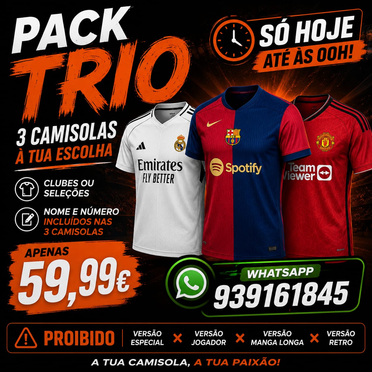 Pack Trio = 59,99€ (Ler descrição)