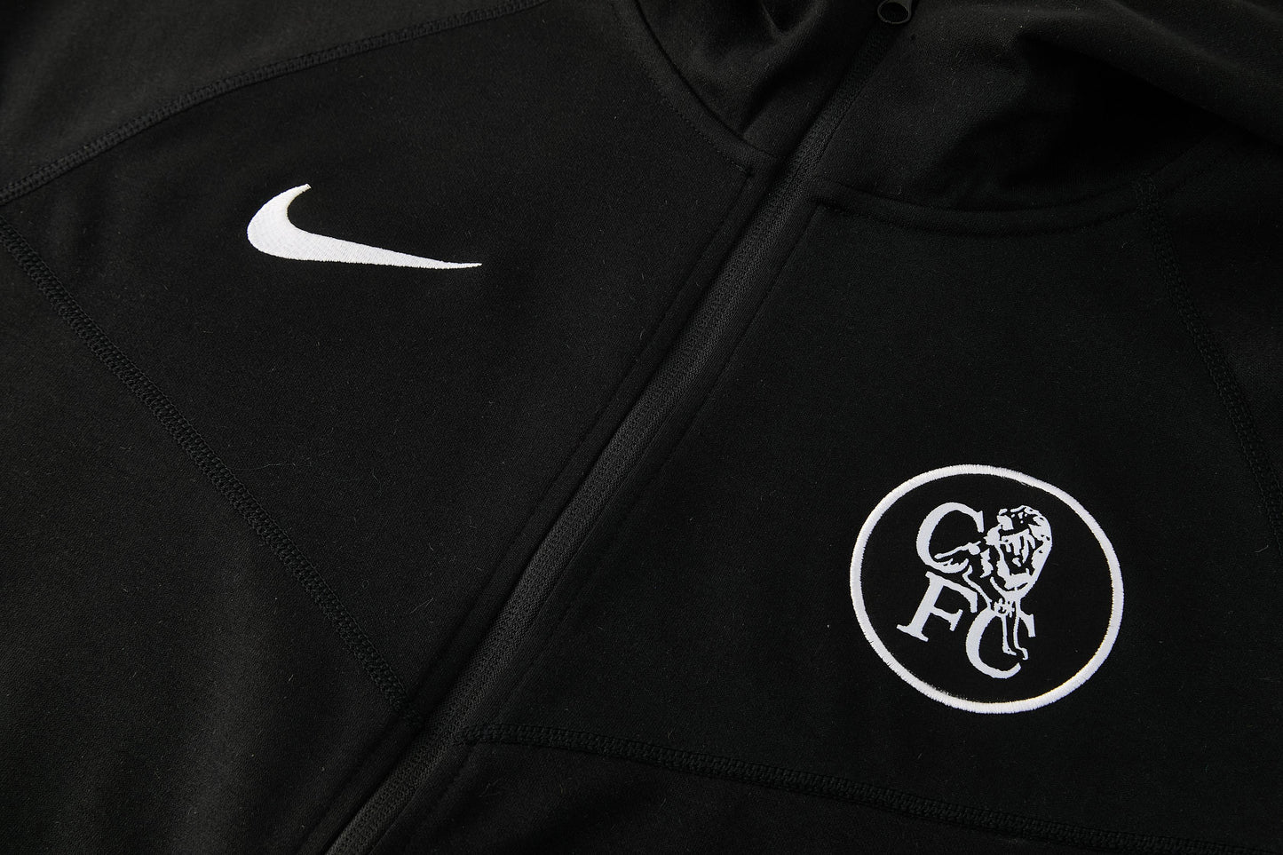 25/26 Chelsea Black Full Zipper Hoodie Windbreaker + Long Pants