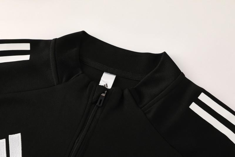 25/26  Adidas Black Full zipper Jacket Tracksuit+ long pants