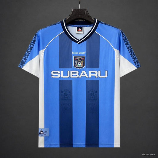 Retro 1995/97 Coventry City Sky Blue & Navy Stripe Home Jersey