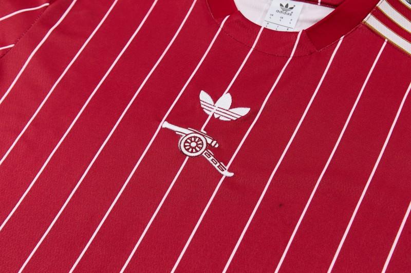 26/27 Arsenal Red Stripes Short Sleeve Tracksuit + Long Pants