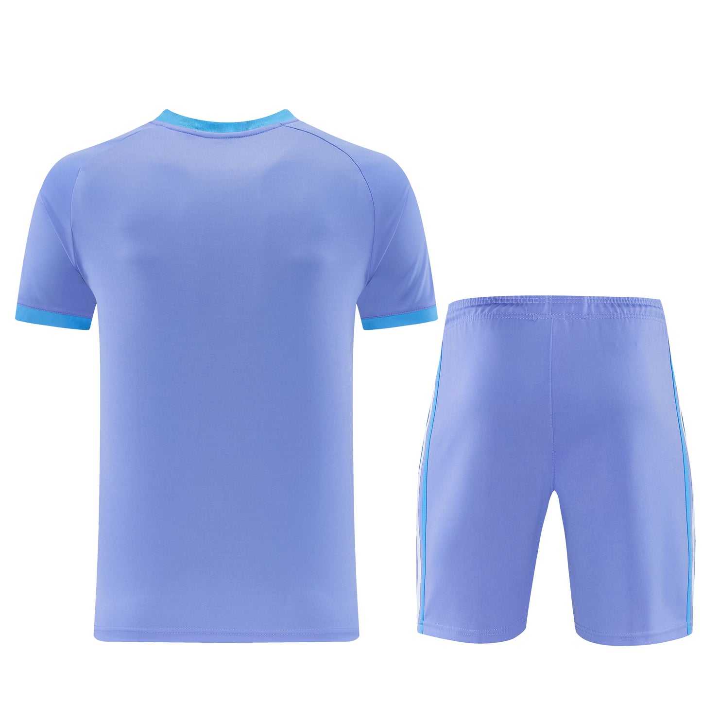 AD11 purple and blue short-sleeved suit S-2XL