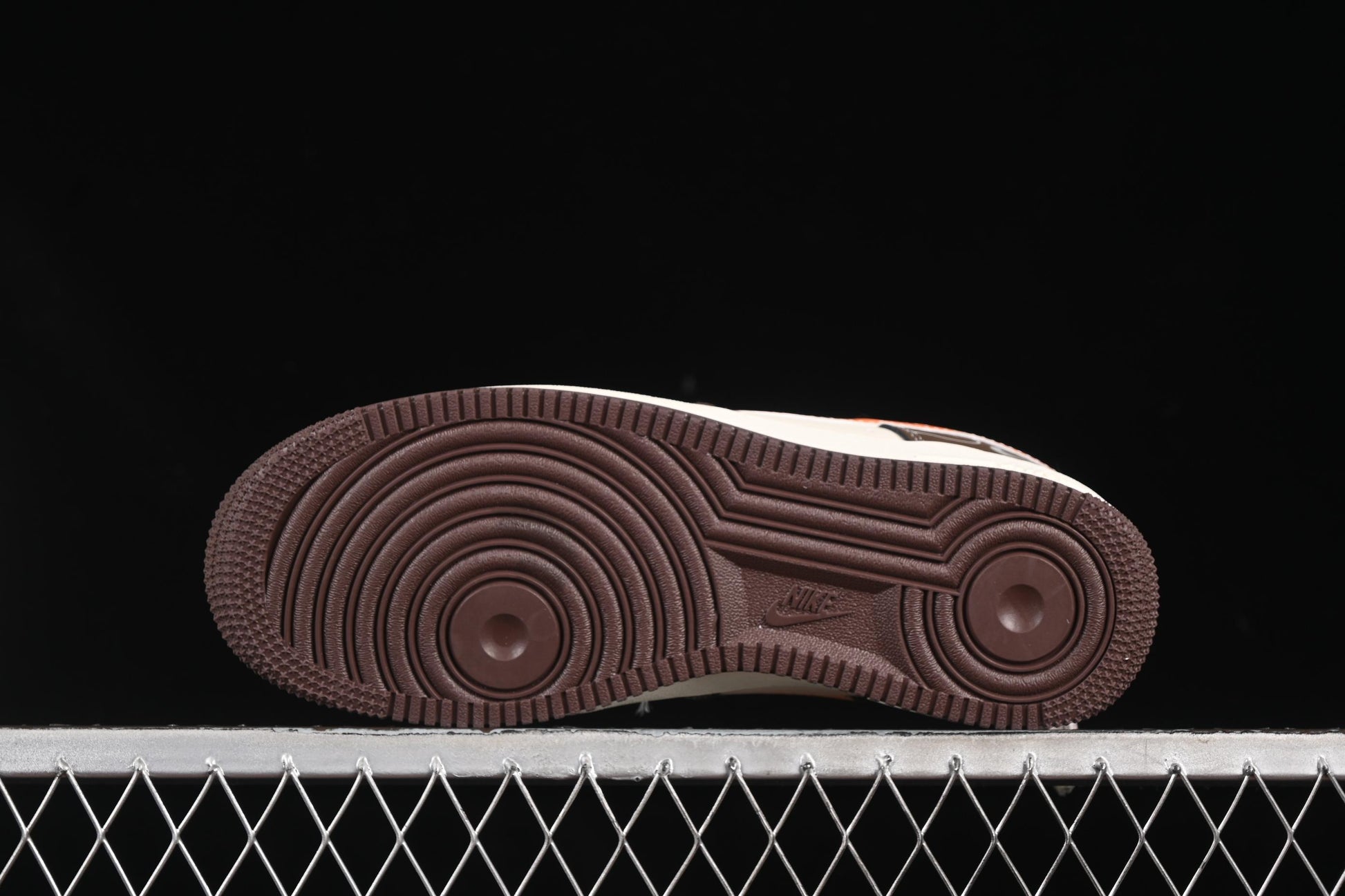 Nike Air Force 1 '07 Low Collaboration Dark Brown Swoosh Casual Sneakers - KK1988-080